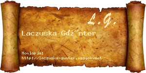 Laczuska Günter névjegykártya