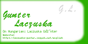 gunter laczuska business card
